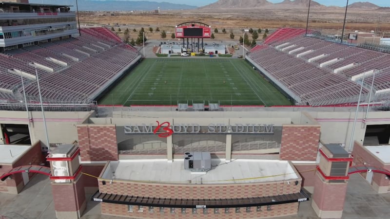 FOX5 Drone shot of Sam Boyd Stadium