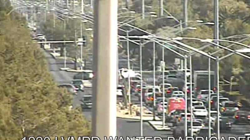 Las Vegas Metro police are looking for a wanted person near Charleston Boulevard.